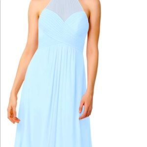 Azazie Sky Blue Dress Size 16